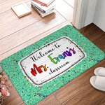 Personalized Multicolour Composition Book Welcome to Non-Slip Doormat with Name Teacher Appreciation Back to School Gift for Teacher