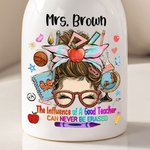 Personalized Cute Woman Cartoon Character Ceramic Vase with Name Teacher's Day Appreciation Gift for Teacher