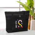 Sac Fourre-tout Oxford Personnalisé avec Nom Graffiti Mognon Grande Capacité Cadeau Remerciement Journée de l'Enseignant pour Professeur