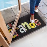 Personalized Cute Apple Pencil Doodle Letters Non-Slip Doormat with Title and Name Teacher Appreciation Back To School Gift for Teacher