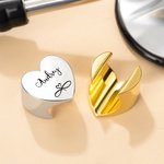 Personalized Medical Element Pattern Heart Stethoscope ID Tag with Engraved Name Birthday Nurse Graduation Gift for Nurse Doctor Medical Staff