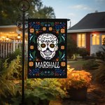 Personalizzato messicano floreale teschio di zucchero giardino bandiera con nome Yard Porch Decor Giorno dei morti regalo per la famiglia amante del g