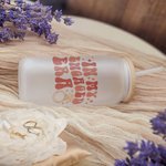 Personalisierte In meinem verlobten Ära 20oz mattiert kann Glasbecher mit Namen Brautdusche Verlobungsgeschenk für sie