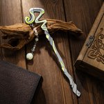 Personalized Luminous Staff Beads Bookmark with Name Birthday Fantasy Gift for Book Lovers