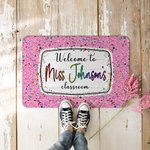 Personalized Multicolour Composition Book Welcome to Non-Slip Doormat with Name Teacher Appreciation Back to School Gift for Teacher