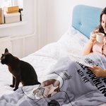 Personalized Happiness Is Hurkle Durkling with Pets Soft Throw Blanket with Name Birthday Gift for Dog Cat Pet Lovers