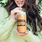 Personalisierte In meinem verlobten Ära 20oz mattiert kann Glasbecher mit Namen Brautdusche Verlobungsgeschenk für sie