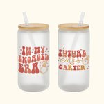 Personalisierte In meinem verlobten Ära 20oz mattiert kann Glasbecher mit Namen Brautdusche Verlobungsgeschenk für sie