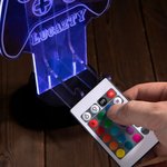 Personalized LED Color Changing Light Controller Holder Headset Stand with Name and ID Desk Decor Birthday Gift for Men Game Lover