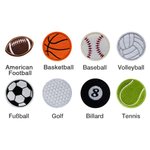 Personalisierte Kappe mit Namen Stickerei Ball-Motiv Patch Austauschbar Trucker Cap Urlaub Mode Geschenk für Sportliebhaber Freund Familie