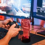 Personalized LED Color Changing Light Controller Holder Headset Stand with Name and ID Desk Decor Birthday Gift for Men Game Lover