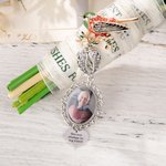 Personalisierte Kardinal Vogel Biene Engel Flügel Pin Brosche Hochzeit Blumenstrauß Foto Charm mit Herz oder Glocke Anhänger Memorial Geschenk für Bra