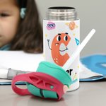 Bouteille Isotherme 350ml Personnalisée avec Photo de Visage Initiale Nom Cadeau Anniversaire Retour à l'École pour Enfant