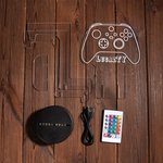 Personalized LED Color Changing Light Controller Holder Headset Stand with Name and ID Desk Decor Birthday Gift for Men Game Lover