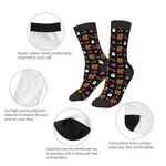 Personalized Pumpkin Ghost Spider Halloween Theme Soft Kid Crew Socks with Names Funny Halloween Party Gift for Children