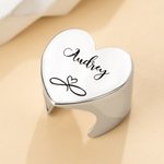 Personalized Medical Element Pattern Heart Stethoscope ID Tag with Engraved Name Birthday Nurse Graduation Gift for Nurse Doctor Medical Staff