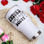 Personalizzato In My Engaged Era Future Mrs 30oz nome Tumbler con cannuccia e spazzola Engagement Bridal Shower Bachelorette Party Gift per le donne