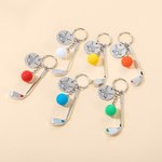 Personalised Best Golf Ever Golf Club Pedant Keychain with Engraving Name and Text Birthday Gift for Golf Lover