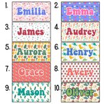 Personalized Colourful Cute Bunny Flower Beach Towel with Name Birthday Summer Party Gift for Kid