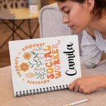 Personalized Colorful Social Worker A5 Spiral Notebook with Name Birthday Office Supplies Gift for Workers