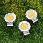 Marqueur de Golf en Acier Inoxydable Personnalisé Clip pour Chapeau Accessoires de Haute Qualité Cadeau Anniversaire Fête des Pères pour Golfeurs
