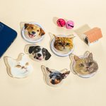 Personalized Cute Pet Portrait Phone Grip Holder Cell Phone Accessories Birthday Gift for Pet Lovers