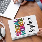 Personalized Colorful Social Worker A5 Spiral Notebook with Name Birthday Office Supplies Gift for Workers