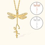 Personalized Dragonfly Necklace with Name Minimalist Jewellery Birthday Memorial Gift for Women Girls Dragonfly Lovers