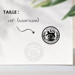 Tampon d'Enveloppe Personnalisé avec Nom Texte Date Cachet Floral pour Livre Cadeau Anniversaire Remerciement pour Enseignant Amoureux de Lecture Chat