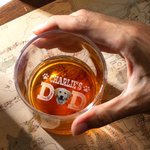 Personalised Pet's Mom Dad 10oz Old Fashioned Rocks Whisky Glass with Photo and Name Birthday Gift For Pet Lover