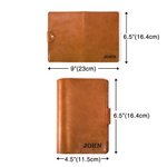 Personalised Pocket Leather Golf Scorecard Yardage Book Holder with Engraved Name Birthday Game Day Gift for Man Golf Lover