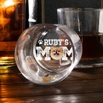 Personalised Pet's Mom Dad 10oz Old Fashioned Rocks Whisky Glass with Photo and Name Birthday Gift For Pet Lover