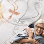 Personalized Dragonfly Necklace with Name Minimalist Jewellery Birthday Memorial Gift for Women Girls Dragonfly Lovers