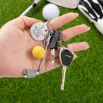 Personalised Best Golf Ever Golf Club Pedant Keychain with Engraving Name and Text Birthday Gift for Golf Lover