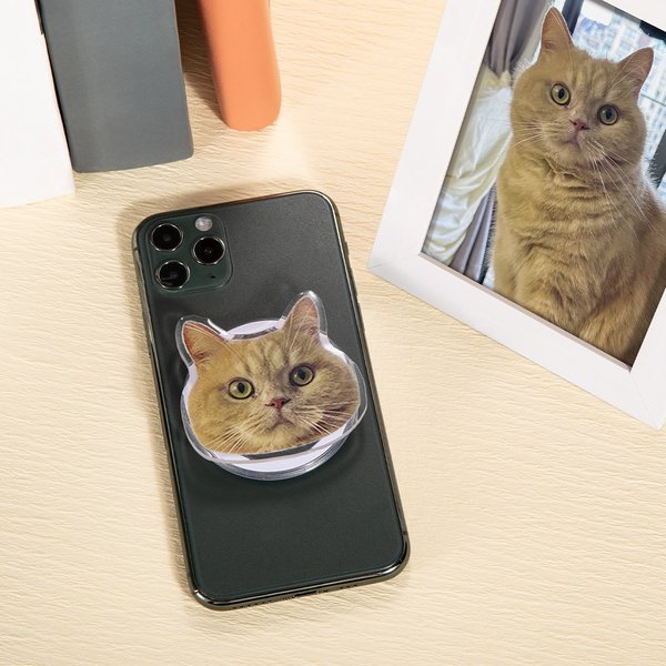 Personalised Cute Pet Portrait Phone Grip Holder Cell Phone Accessories Birthday Gift for Pet Lovers