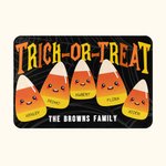 Personalized Sweets Corn Non-slip Welcome Door Mat with Name Fun Holiday Home Decoration Halloween Gift for Family