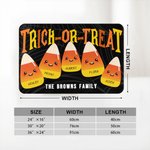 Personalized Sweets Corn Non-slip Welcome Door Mat with Name Fun Holiday Home Decoration Halloween Gift for Family