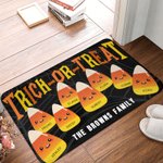 Personalized Sweets Corn Non-slip Welcome Door Mat with Name Fun Holiday Home Decoration Halloween Gift for Family