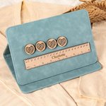 Personalized Folding Magnetic Knitted Chart Holder with 4 Circular Magnets and Magnetic Ruler Birthday Mother's Day Gift for Knitting Lovers