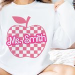 Chemise personnalisée à carreaux Apple Style Poupée Inspirational Teacher Shirt Life Teacher Sweatshirt Teacher Appreciation Gift