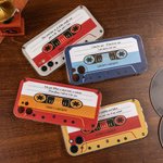 Personalized Retro Nostalgic Mixtape Phone Case for iPhone with Name Birthday Gift for Girlfriend Boyfriend