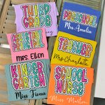 Personalized Colourful Dalmatian Dots Unisex T-Shirt Sweatshirt with Text Funny Back to School Appreciation Gift for Teacher