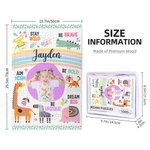 Personalised Stay Wild Positive Affirmations 1000 Pieces Photo Wooden Jigsaw Puzzle with Safari Animals and Name Birthday Educational Gift for Kids