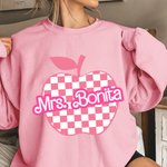 Chemise personnalisée à carreaux Apple Style Poupée Inspirational Teacher Shirt Life Teacher Sweatshirt Teacher Appreciation Gift