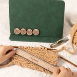 Personalized Folding Magnetic Knitted Chart Holder with 4 Circular Magnets and Magnetic Ruler Birthday Mother's Day Gift for Knitting Lovers