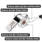 Personalisierte Sport-Pfeife mit Lanyard Ball Muster Text Du Bist Das Beste Gravur Geschenk für Trainer Sportlehrer Schiedsrichter
