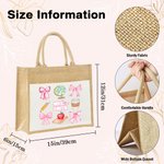 Sac en Toile de Jute Personnalisé avec Nom Motif Noeud Papillon Cadeau Remerciement Rentrée Scolaire pour l'Enseignant