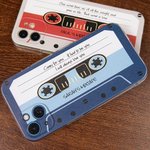 Personalized Retro Nostalgic Mixtape Phone Case for iPhone with Name Birthday Gift for Girlfriend Boyfriend