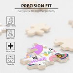 Personalised Stay Wild Positive Affirmations 1000 Pieces Photo Wooden Jigsaw Puzzle with Safari Animals and Name Birthday Educational Gift for Kids