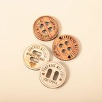 Personalisierter Hölzerner Knopf mit Herz-Ausschnitt Kleidung Etiketten Stricken Projekt Stück Geschenk für Mutter Oma Stricken Häkeln Liebhaber